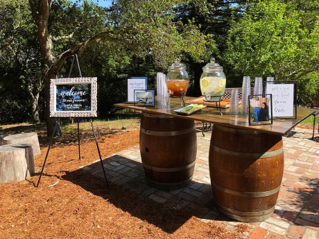 8' Floating Wine Barrel Table