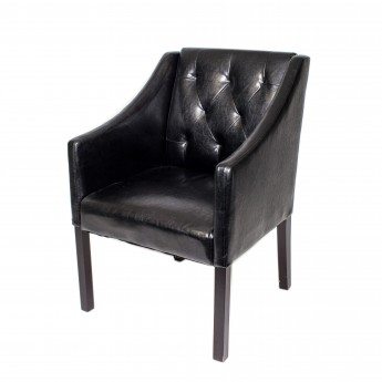 Chesterfield Black Leather Chair
