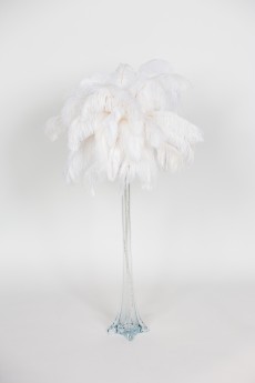 White Ostrich Feather Centerpiece