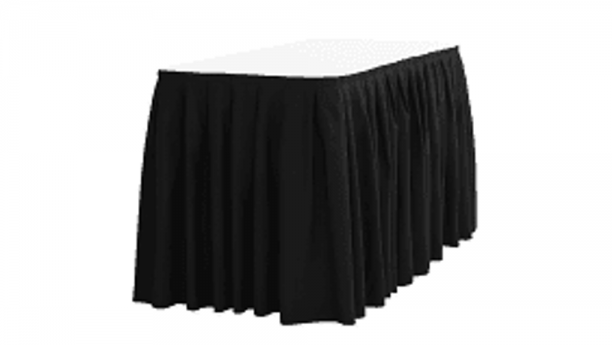 17.5' Black Accordion pleated Skirt