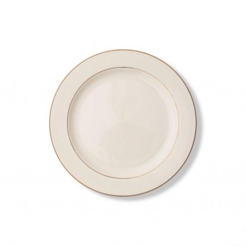 Ivory w/Gold band- Dinner Plate Set of 10