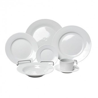 White Ming- A-Dinner Plate Set of 10