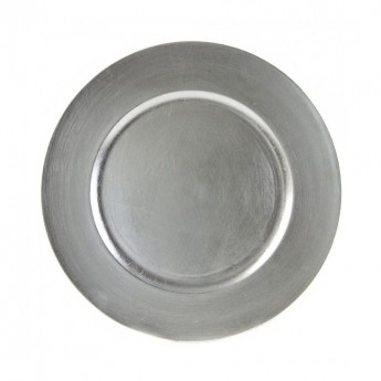 Zz-Round Charger Plate- Silver