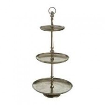 Tiered Serving Tray Silver- Small