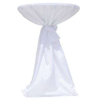 Cocktail Table- Floor Length Linen- center tied (132R)