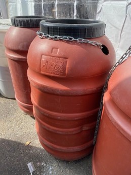 Orange Sandbag Barrel
