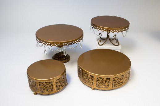 Gold Cake Stands w/ Embellishments