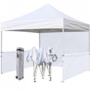 10' x 10' Pop Up Canopy With  Half Walls