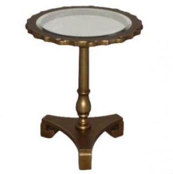 Champagne Mirror Side Table