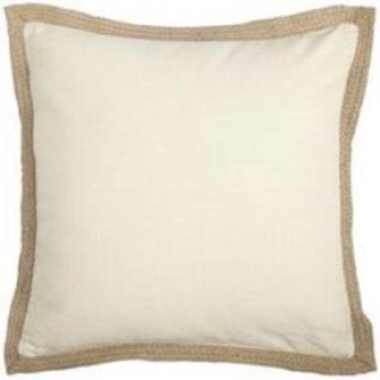 CREAM CANVAS PILLOWS WITH JUTE