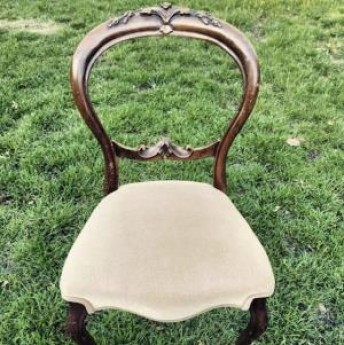 VINTAGE DINING CHAIRS-TAN 