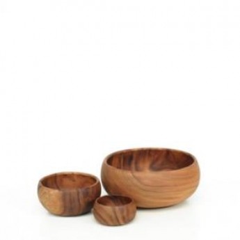 ASSORTED WOODEN BOWLS