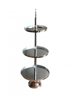 Lux Silver Tiered Cake Stand