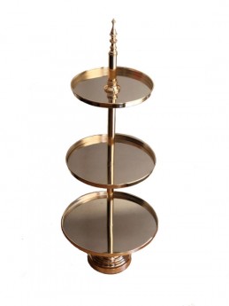 Lux Three Tier Gold Cake Stand