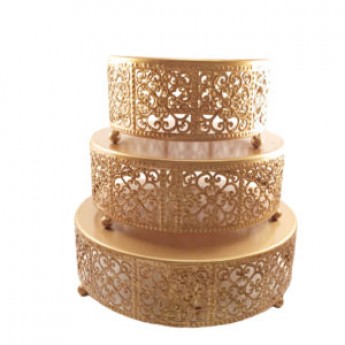 Ornate Gold Cake Stand Set