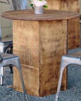 Rustic Wood Cafe Table 30