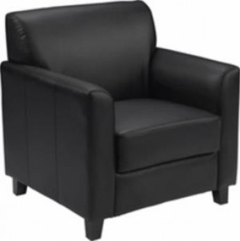 BLACK LEATHER ARM CHAIR