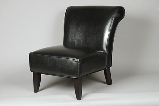Chair, Lounge, Leather, Black