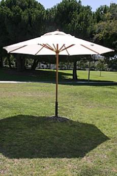 Umbrella, 13' Dia. Market with Base (Natural)	 