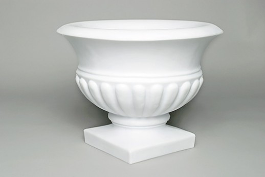 Urn, Greek Style, White Plastic	