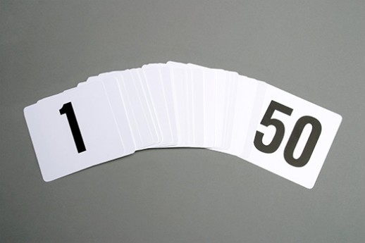Table Stand Numbers 1 - 50	