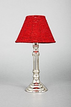 Table Top Lamp Shade, Red Bead	