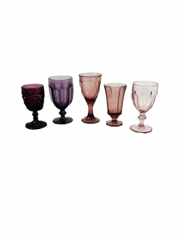 ASSORTED PURPLE GOBLETS