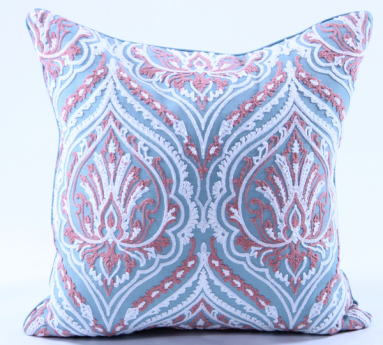 CORAL AND TEAL THROW PILLOW