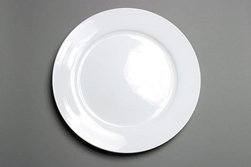 Platter, White Ceramic, 16