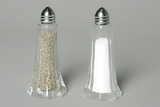 Salt and Pepper Set, Tall, Silver (Filled)	