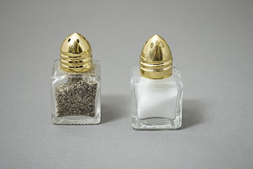 Salt and Pepper Set, Short, Gold (Filled)	
