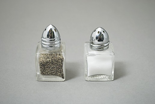 Salt and Pepper Set, Short, Silver (Filled)	