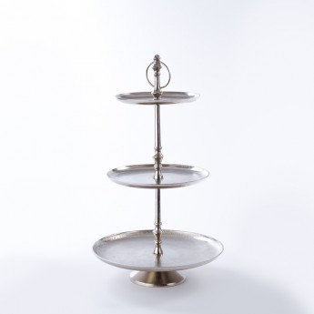 Tray, 3-Tiered, Fancy Stainless, 17” X 28”