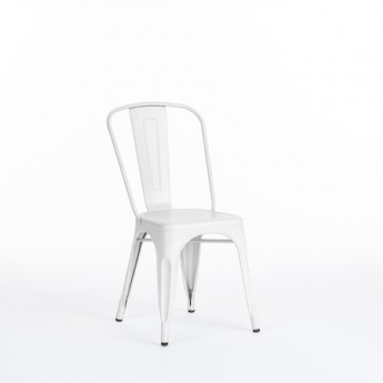 Ashton Chair, White Metal