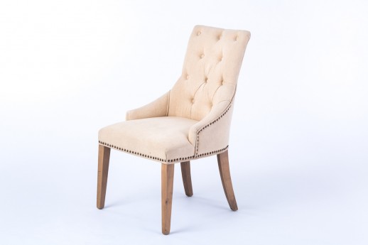 Natural, Nailhead Chair
