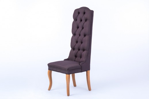 High Back Grey Dining Chair