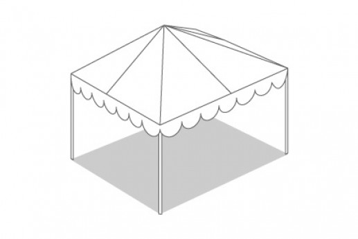 Frame Tent: 10 x 10 White (11' Ht.)