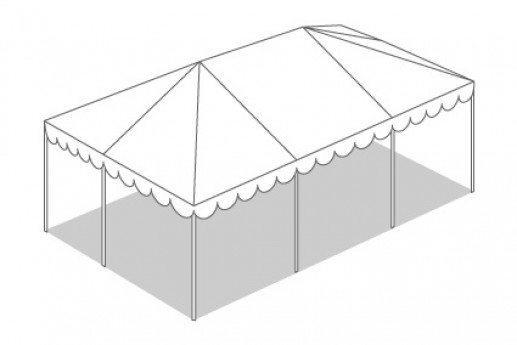 Frame Tent: 20 x 30 White (15' Ht.)