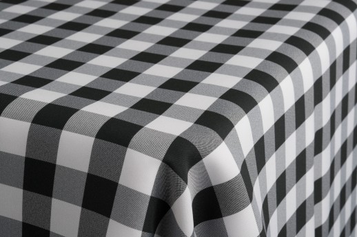 Standard Black/White Check Linen