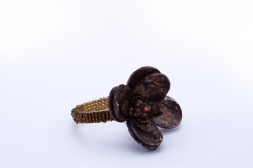 Napkin Ring, Chocolate Floral