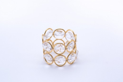 Napkin Ring, Crystal Gold Bling