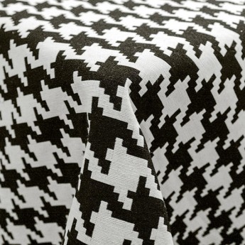 Houndstooth Black And White Linen
