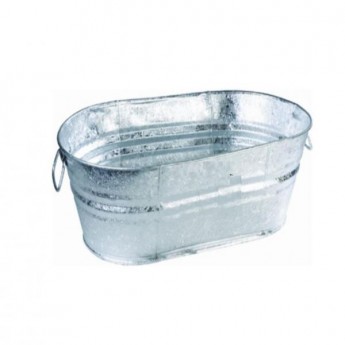 Beverage Container Tub Zinc Oval 18gal