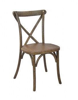Black Grain Crossback Stackable Wood Chair