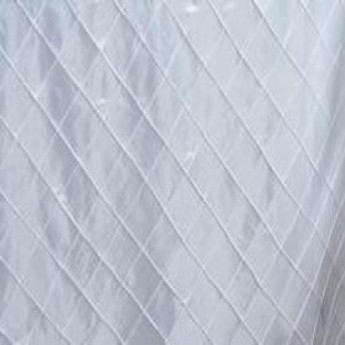 White Specialty Linen 2 in Pintuck Taffeta Round Rectangular Banquet Runner