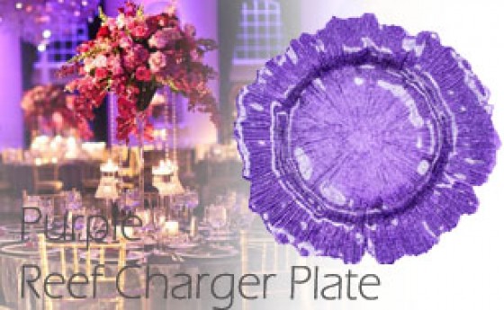 PURPLE REEF CHARGER PLATE