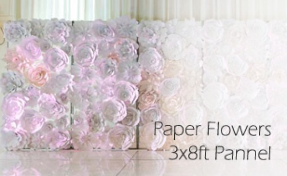 GIANT PAPER FLOWERS WALL PANEL