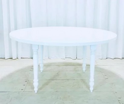 Classic White Round Table