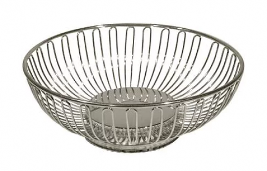 Wired Chrome Oval Bread Basket 10