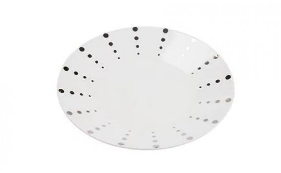 Dotted Silver Salad Plate